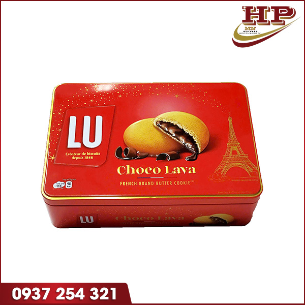 Hộp kim loại đựng bánh chữ nhật